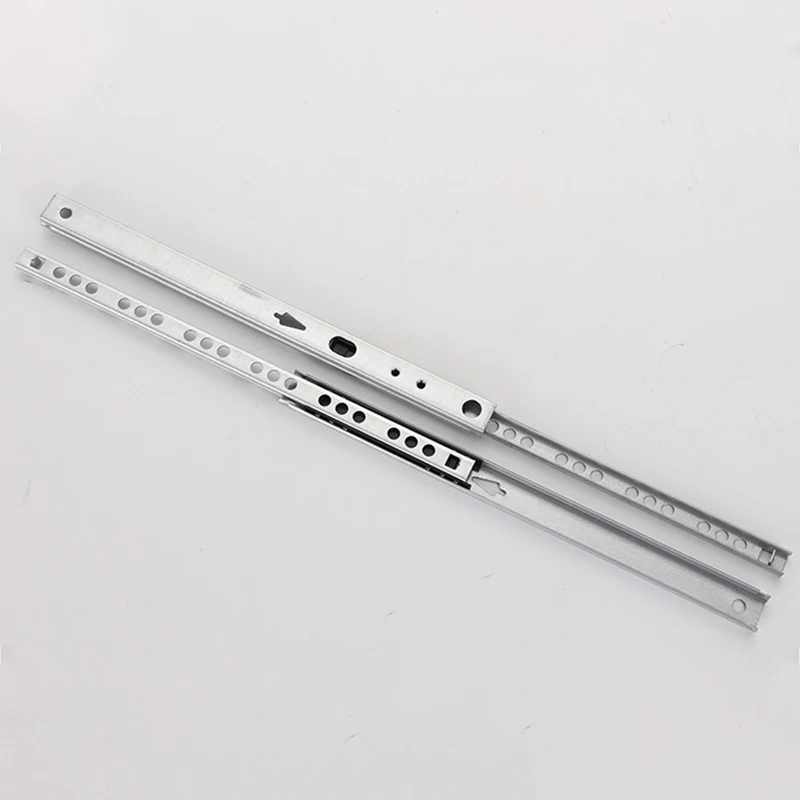 1Pair Micro Drawer Slide Ball Guide Two Sections 17mm Wide Steel Fold Drawer Steel Ball Slide Rail Furniture Hardware Fittings