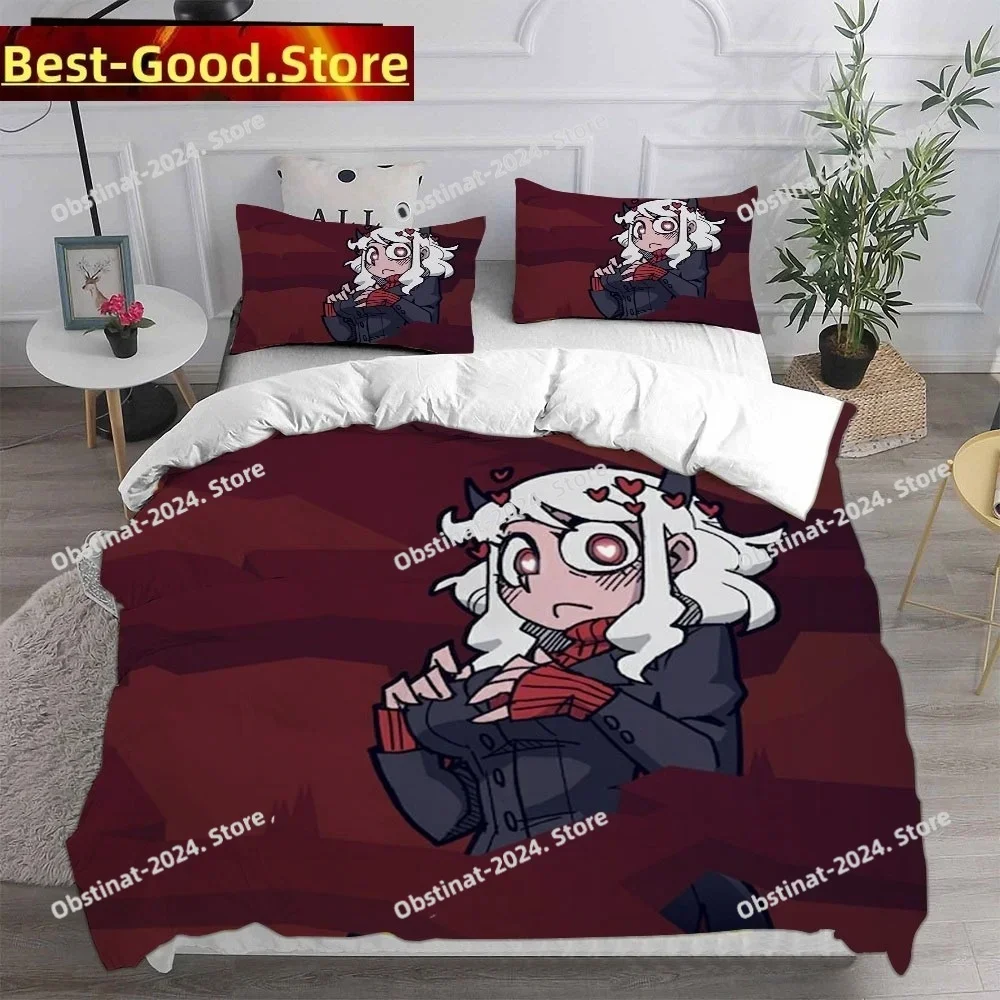 

2025 Game Helltaker Bedding Set Printed single Comforter Quilt Bed Cover Duvet Cover Pillow Case 3 Pieces Sets Kids Adult Size