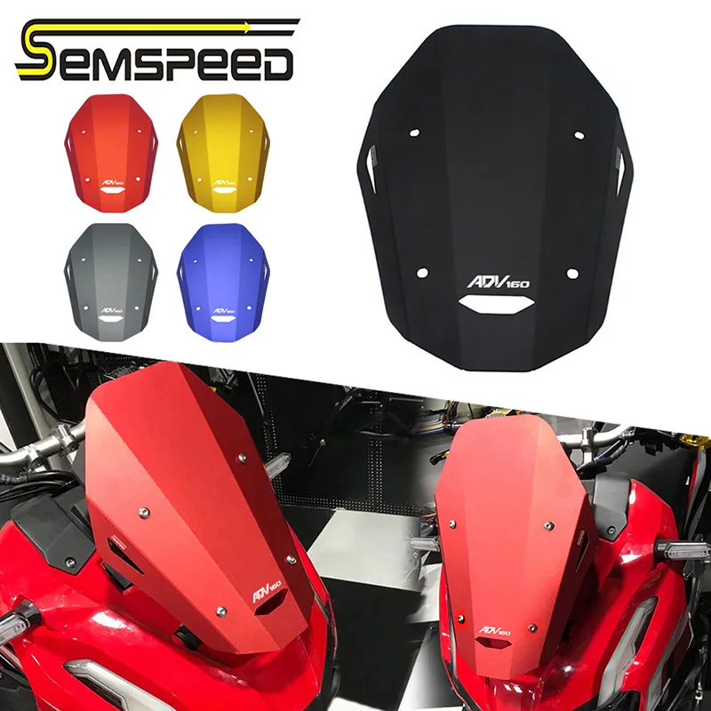 

SEMSPEED For Honda 160 ADV ADV160 2021-2025 CNC Aluminum Alloy Windscreen Windshield Cover Protector Wind Screen Wind Deflector