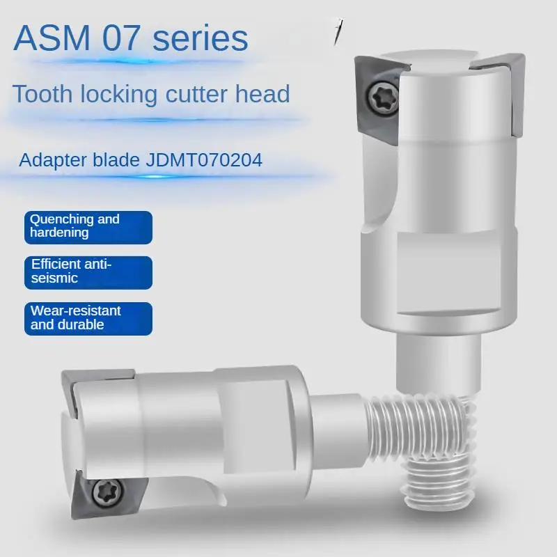 ASM07 small diameter cutter head ESE tungsten steel seismic resistant cutter bar locking tooth milling cutter head JDMT070204