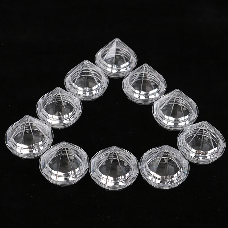 10 Teile/satz Mini 5g Diamant Kosmetische Leere Glas Töpfe Nachfüllbare Creme Boxen für Schönheit Make-Up Kosmetik