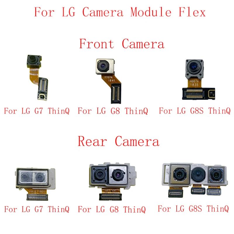 Back Rear Front Camera Flex Cable For LG G7 ThinQ G8 ThinQ G8S ThinQ Main Big Small Camera Module Repair Replacement