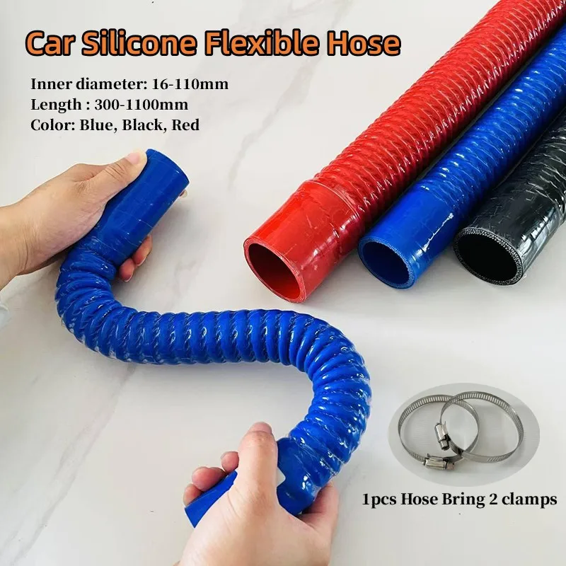

Universal Car Silicone Flexible Hose Steel Wire Corrugated Tube Intercooler Hose Air Intake Pipe Radiator Tube Silicone Hose