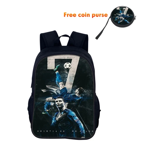 Mochila escolar Ronaldo, Mochila escolar deportiva, Mochila CR, Mochila de estrella de fútbol, Mochila para estudiantes, bolsa para niños y niñas, el mejor regalo