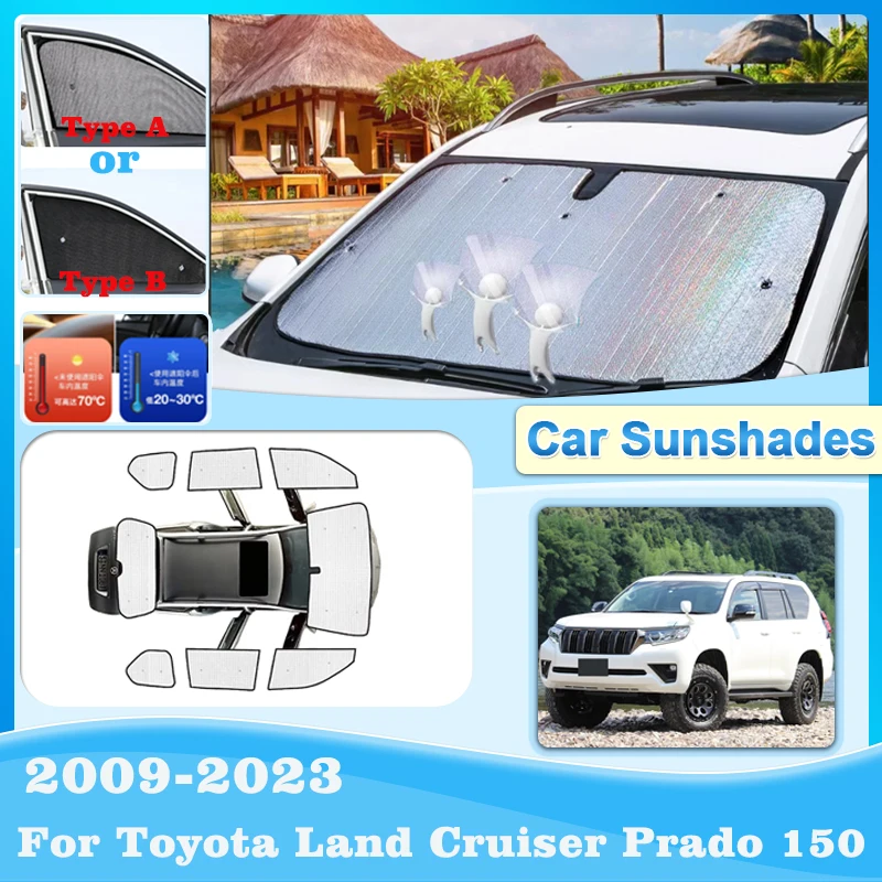 

Auto Coverage Sunshades For For Toyota Land Cruiser Prado 150 Accessories 2009-2023 Sunshade Sun Shade Windshield Curtain Visor