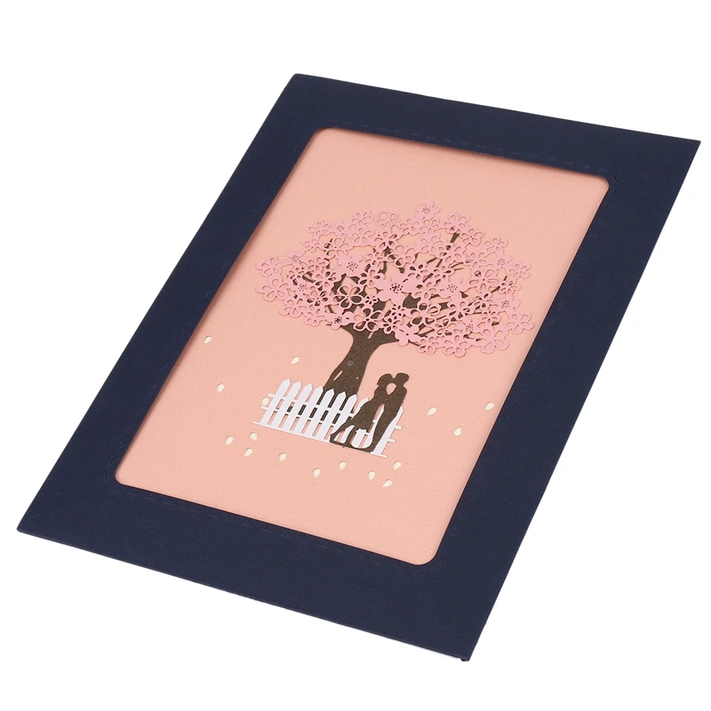 Handmade  Up Romantic Birthday, Anniversary, Dating Card For Husband, Wife, Boyfriend, Girlfriend - Cherry Blossom Tree With