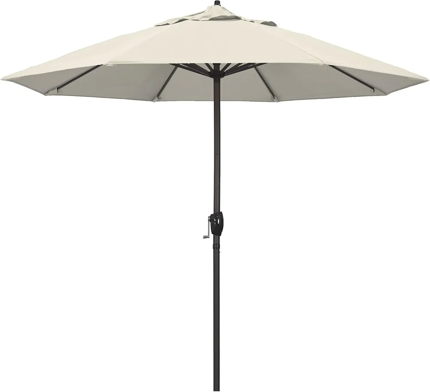 

Зонт для террасы, бассейна или патио, 9 футов, круглый, алюминиевый, с ручным подъемом, автоматическим наклоном, бронзовый стержень, античный бежевый олефин