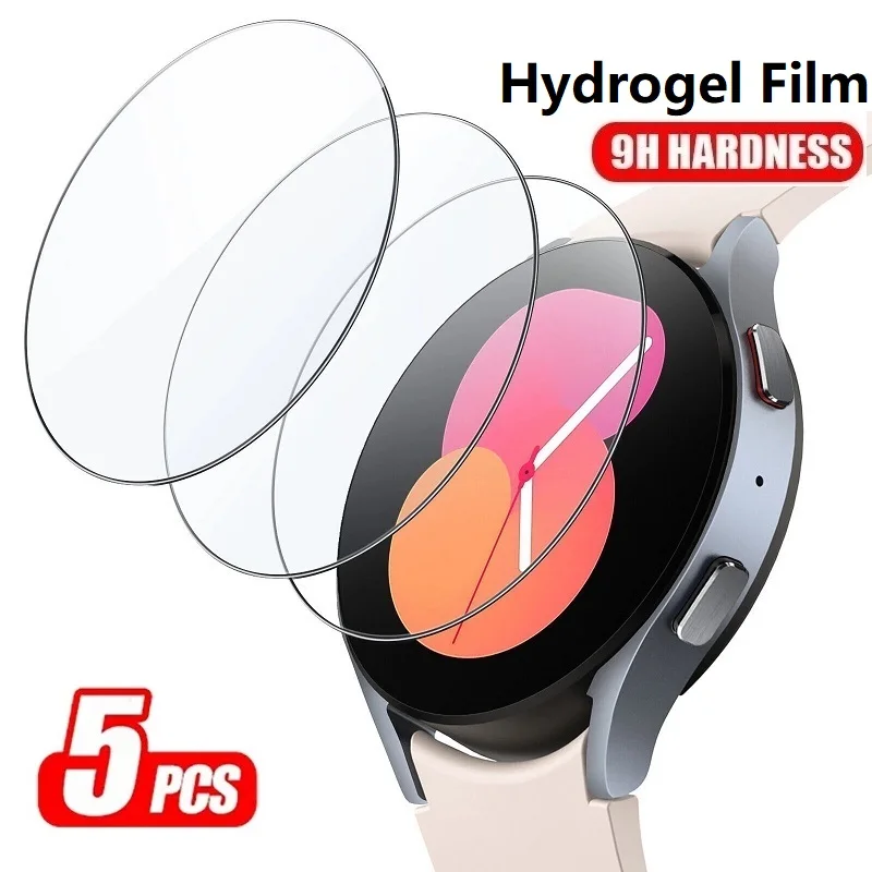 Película protectora de pantalla de hidrogel para Samsung Galaxy Watch 3, 4, 5, 6, 40mm, 41mm, 42mm, 44mm, 45mm y 46mm, 5 uds.