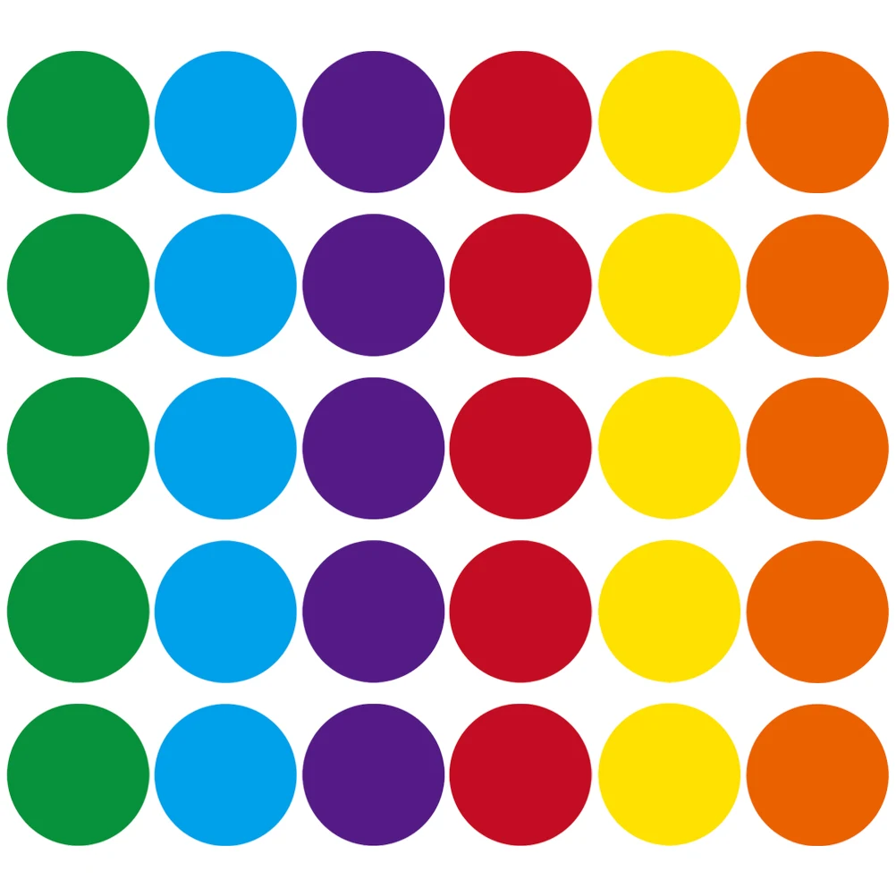 

5 Sets The Circle Floor Marking Stickers Primary School Carpet Vinyl Round Marker