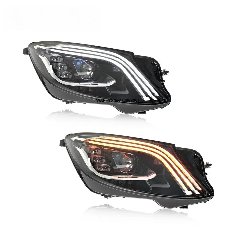 

1 Unit for Models of S-Class W222 Headlight Assembly Modified with Style LED Daytime Running Light Flow Light