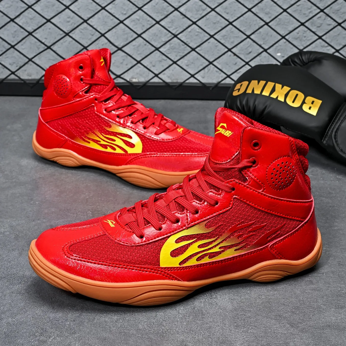 Classic Brand Wrestling Shoes Mesh Breathable Boxing Boots Anti-Slippery Fighting Shoes Good Quality Gym Training Shoe For Men