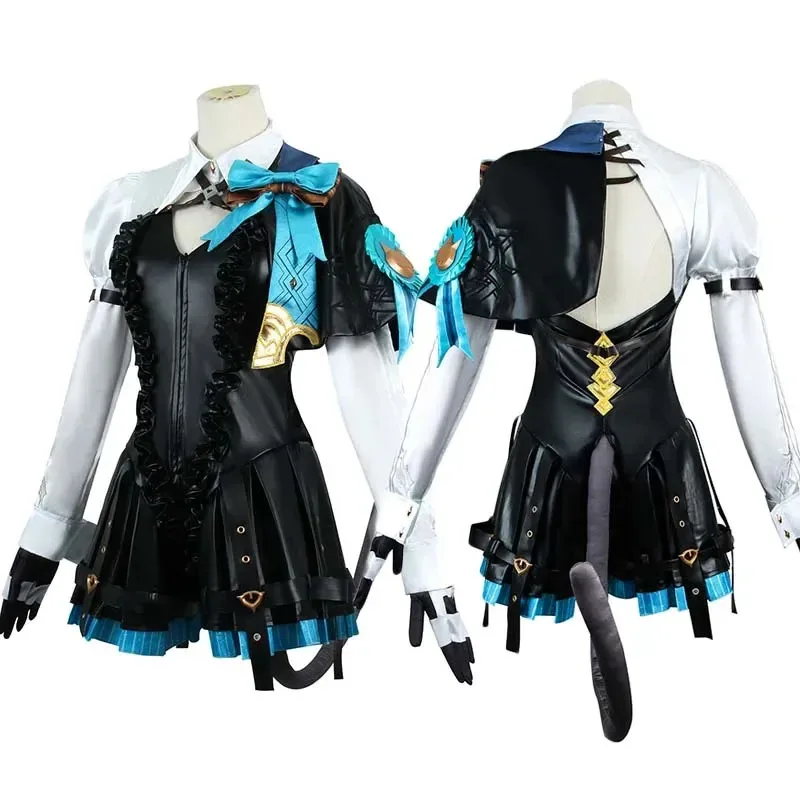 

Wiwiwi 123 Косплей Костюм Фотейн Волшебник Наряды Татуировки на лице для Comic Con Lynette Полный комплект