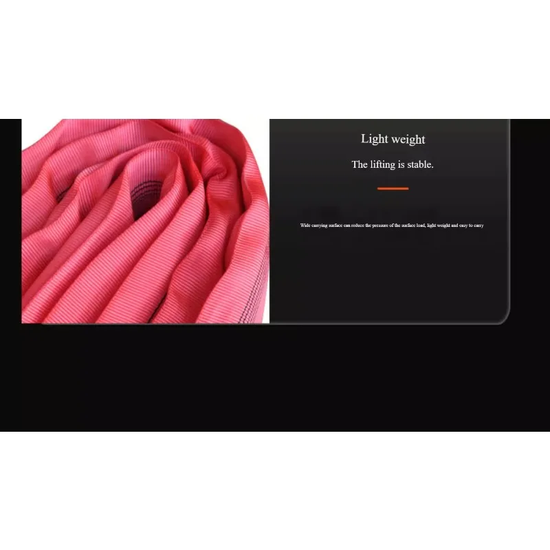 Heavy Duty Round Sling Flexible Lifting Belt With Double Safety Buckle For Industrial Crane And Tree Work Applications