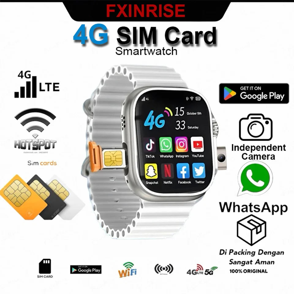 4g relógio inteligente cartão sim wifi chamada de vídeo sos à prova dwaterproof água smartwatch câmera rastreador gps localização telefone relógio presente natal