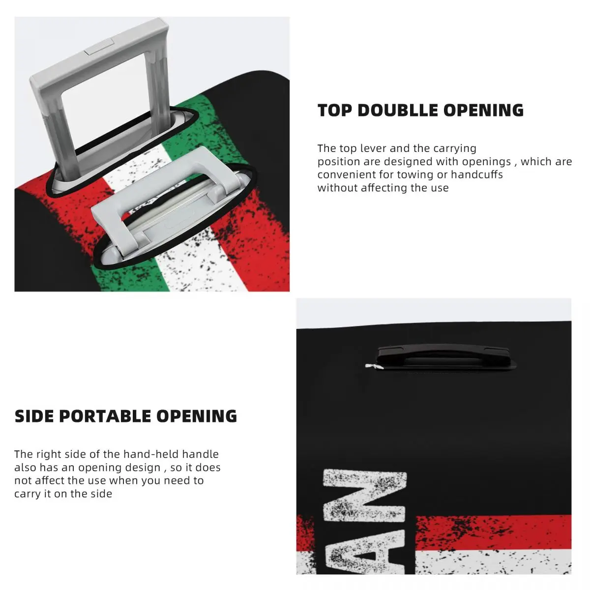 مخصص إيران العلم غطاء الأمتعة حامي مضحك الإيراني الوطنية حقيبة سفر يغطي لمدة 18-32 بوصة #4