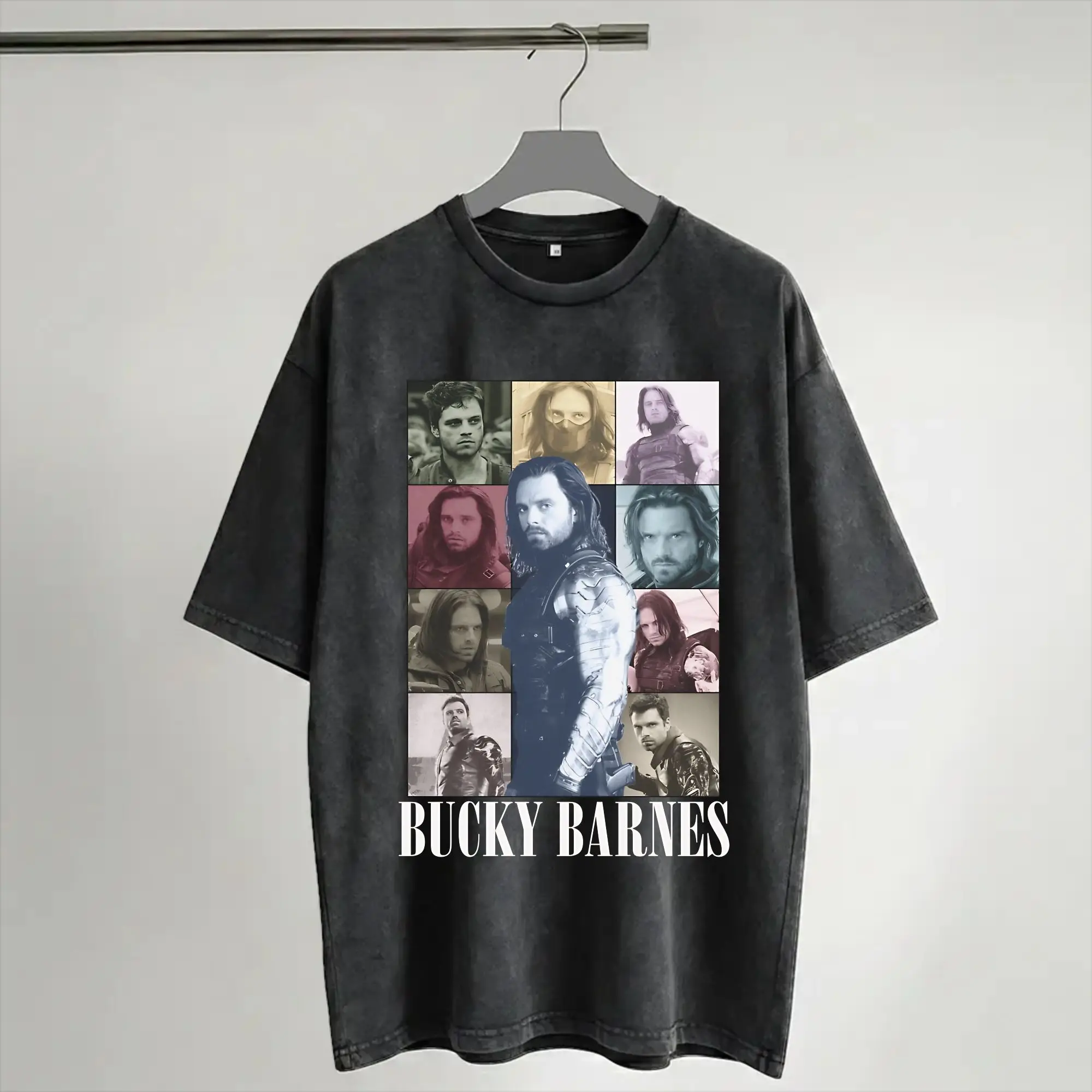 Soldier Bucky Barnes  Merch Washed T Shirt Men Women Streetwear Hip Hop T-Shirts Summer  Tees Tops Short Sleeve