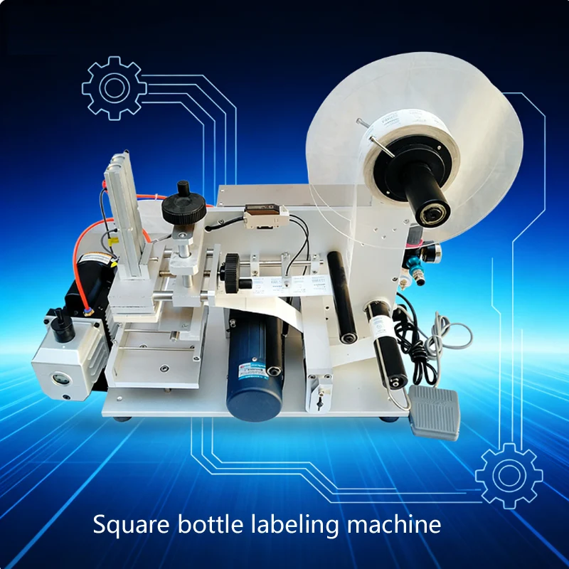 

Низкая цена, новинка: автоматическая этикетировочная машина для плоских бутылок с моторным маслом, подходит для круглых и квадратных бутылок.