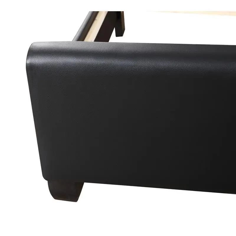 سرير كينج أسود معاصر للاسترخاء والراحة