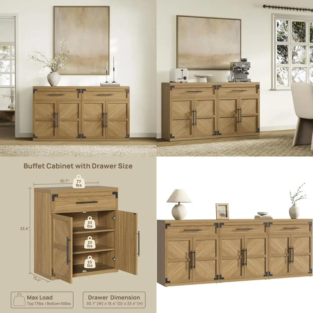 

Buet Cabinet with Der - ern Sideboard Cabinet with Storage, Wide Crza Storage Cabinet with Handle and Door, Sideboard Buet Cabi(