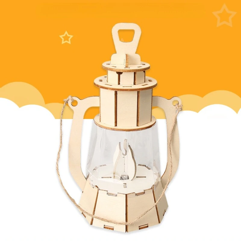 Hand Lantern DIY Science Kit Portable Night Light Model Hand Assembly STEM Craft Toy Educational Handmade Material Pack