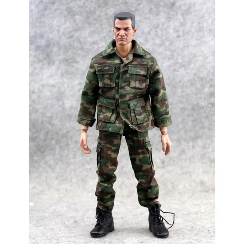 Maßstab 1/6 Soldat Armee Mantel Hosen Set Dschungel Tarnung Kampf Uniform Kleidung Modell für 12'' Zubehör Körper Fogures Puppe