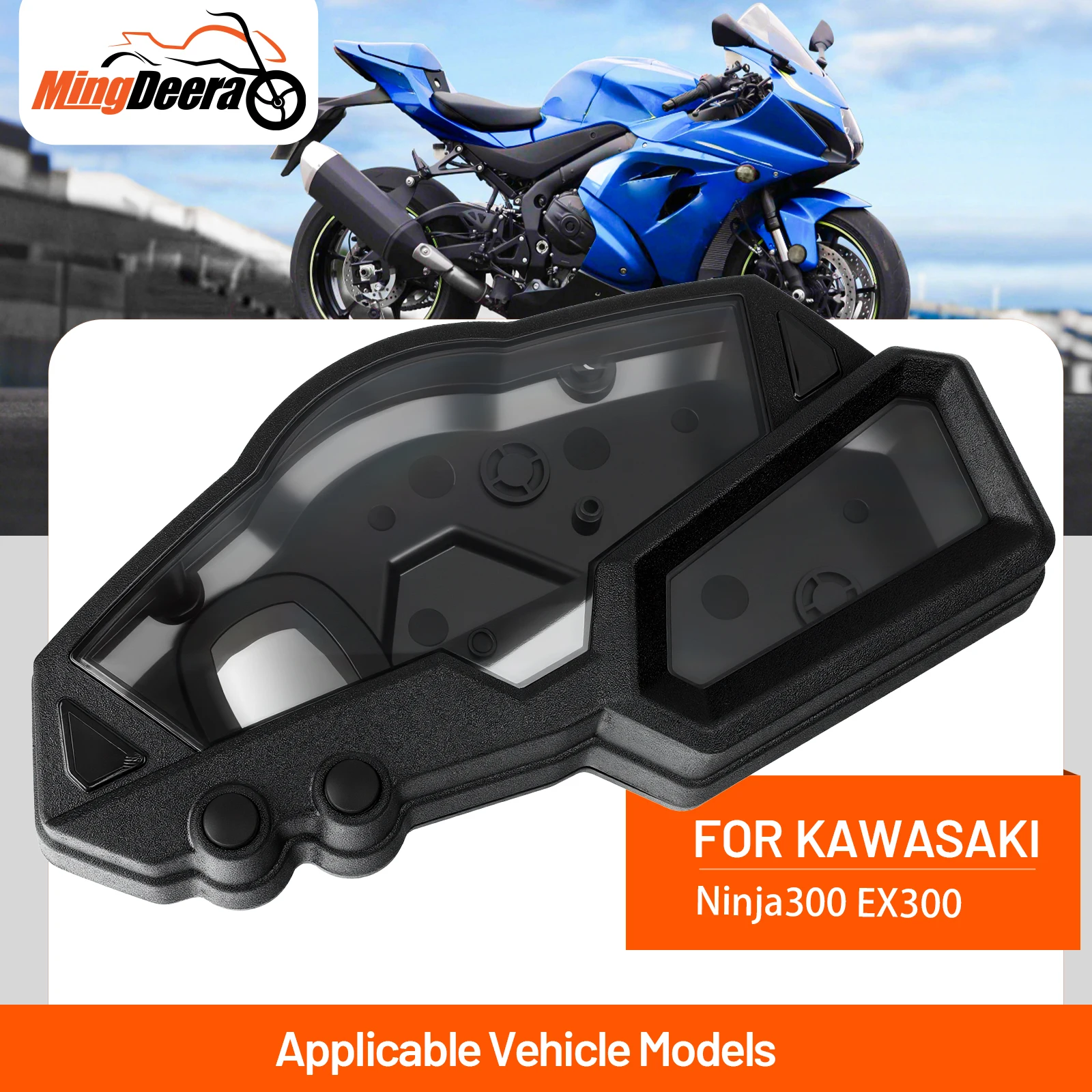 

Motorcycle Speedometer Instrument For Kawasaki Ninja300 EX300 2013-2017 Speedometer Tachometer Gauge Case Housing Cover Parts