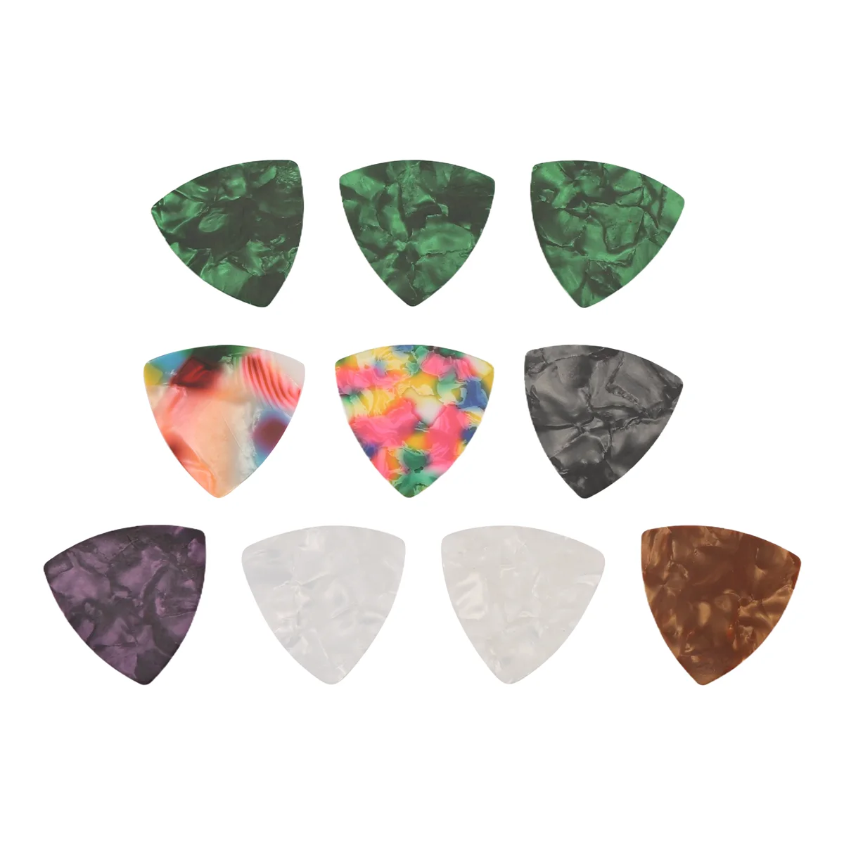 Qualitative! 10Pcs Acoustic/Electric Guitar Picks Plectrums 0.46Mm---Assorted Color