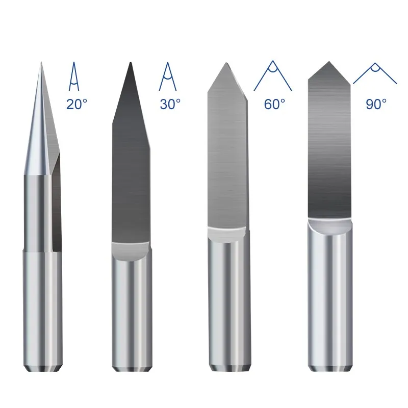 XCAN 6mm Shank PCB Engraving Bit 15-90 Degrees End Mill for CNC Engraving Machine Flat Bottom CNC Router Carving Milling Cutter