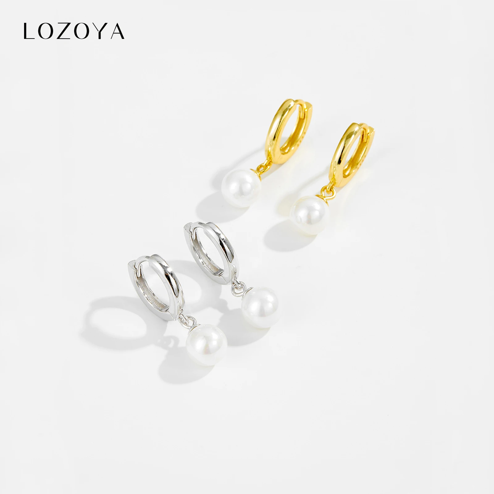 

Серьги-подвески LOZOYA из стерлингового серебра 925 пробы с золотом и жемчугом, модные женские, 2026, минималистичные, роскошные, изящные, модные ювелирные украшения, подарок