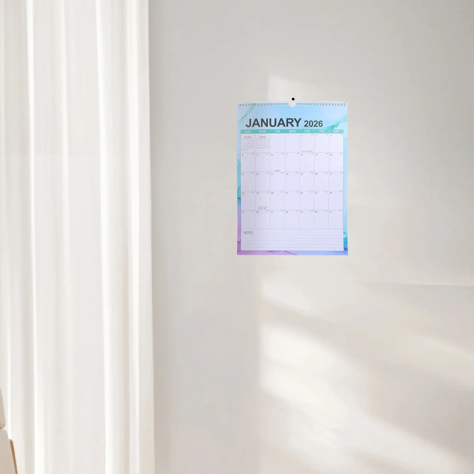 18-Month 2025-2026 Wall Calendar Minimalist Design International Holidays Large Font Monthly Planner Office Home Hanging