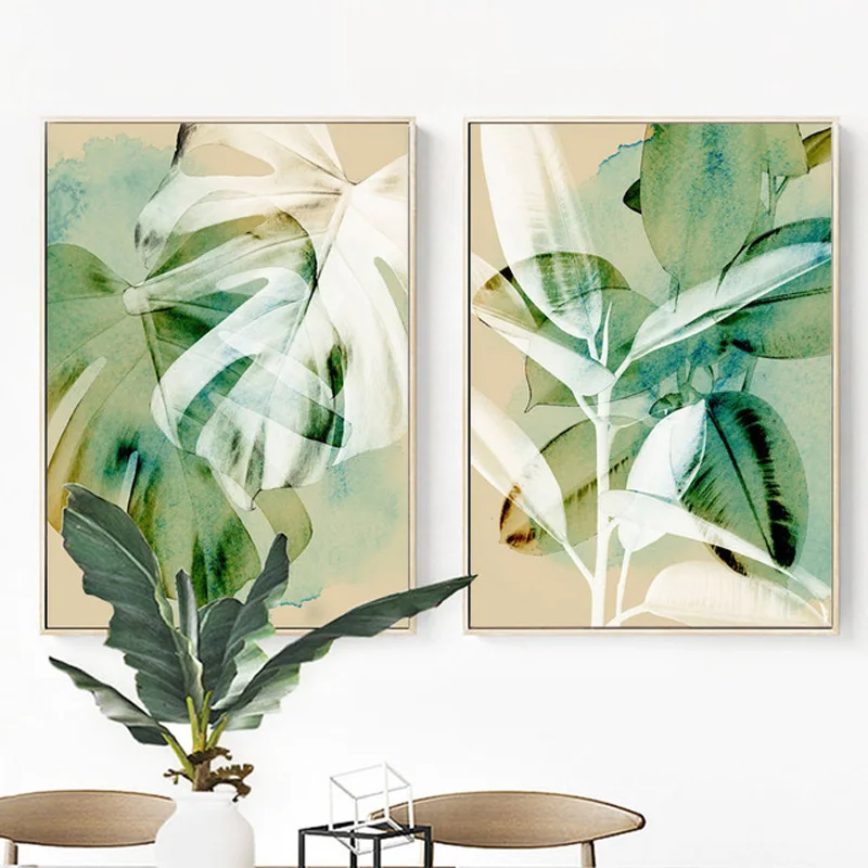 Green Plant Leaves 5d diy diamond painting mosaic needlework full drill diamond embroidery living room decor nordic art