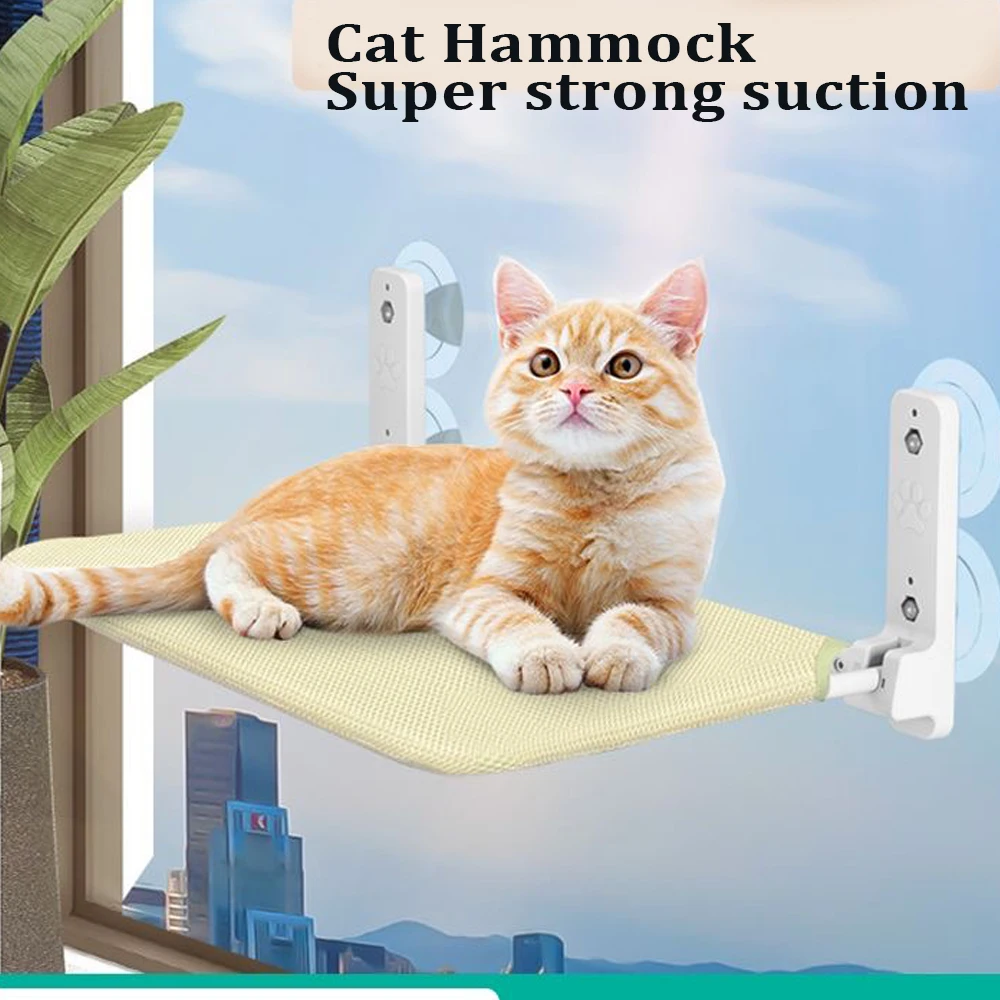 Cat Hammock Foldable With Breathable Cloth Windowsill Cat Bed Capacity of 15KG Cat Litter Cat Supplies