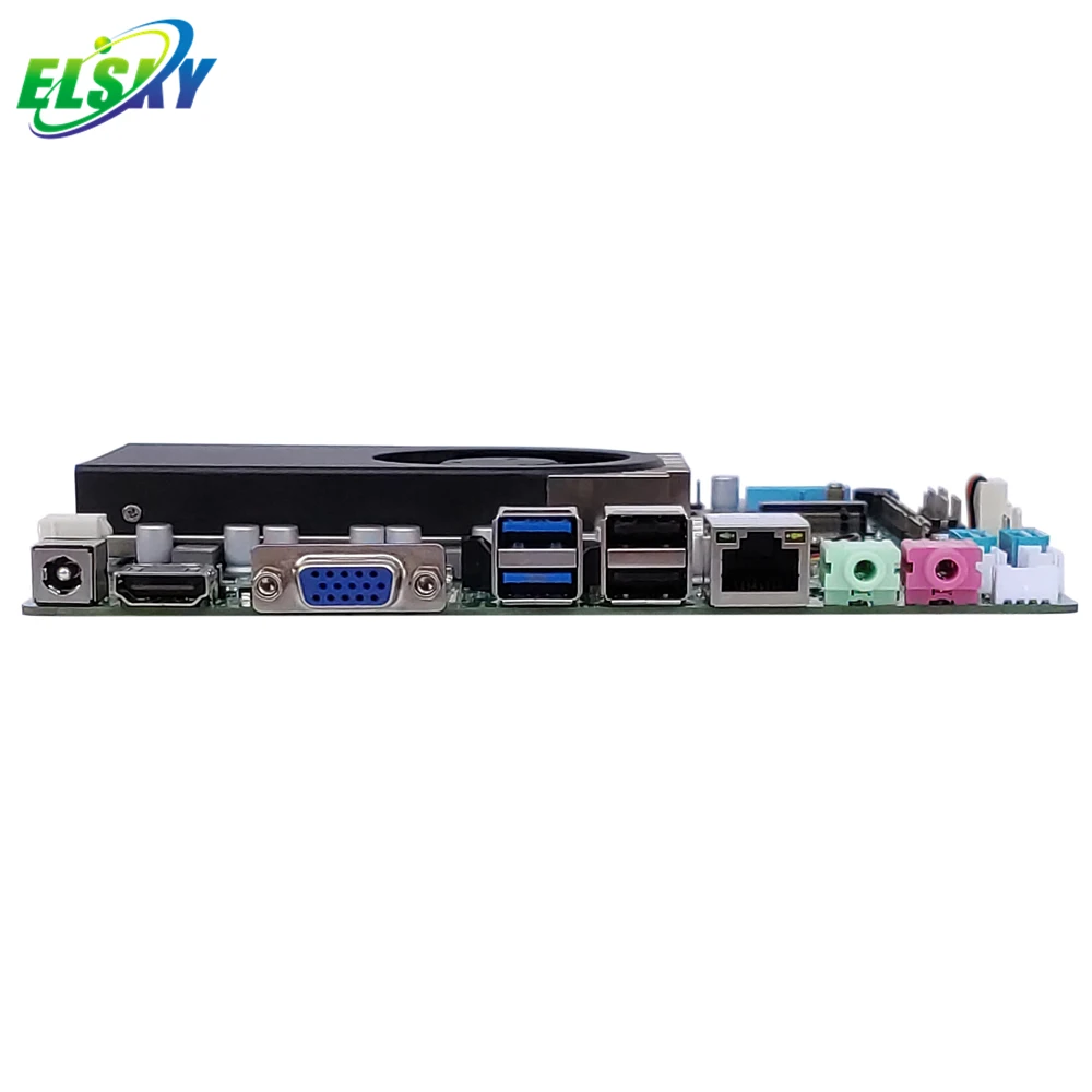 New ELSKY QM9850 8th Generation Core I5 I5-8250u Quad Core Processor 2LAN 6COM GPIO EDP DP LVDS 1HDMI VGA Motherboard with Fan