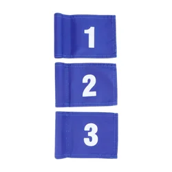 3 Pcs Backyard Driving Range Golf Marker Flag Red Number for Flags Training Putting Green Practice Ball