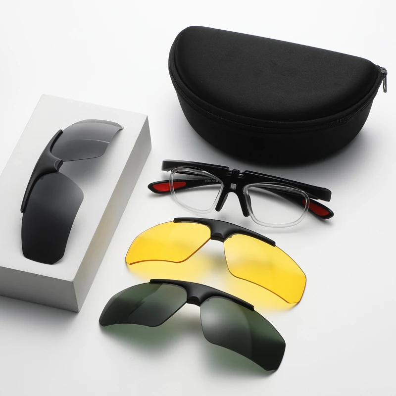 Neue polarisierte Sonnenbrille tr90 Frauen Männer 3 in 1 Sätze Magnet Sonnenschutz Clip auf Sonnenbrille Brille UV400 hochwertige Blends chutz