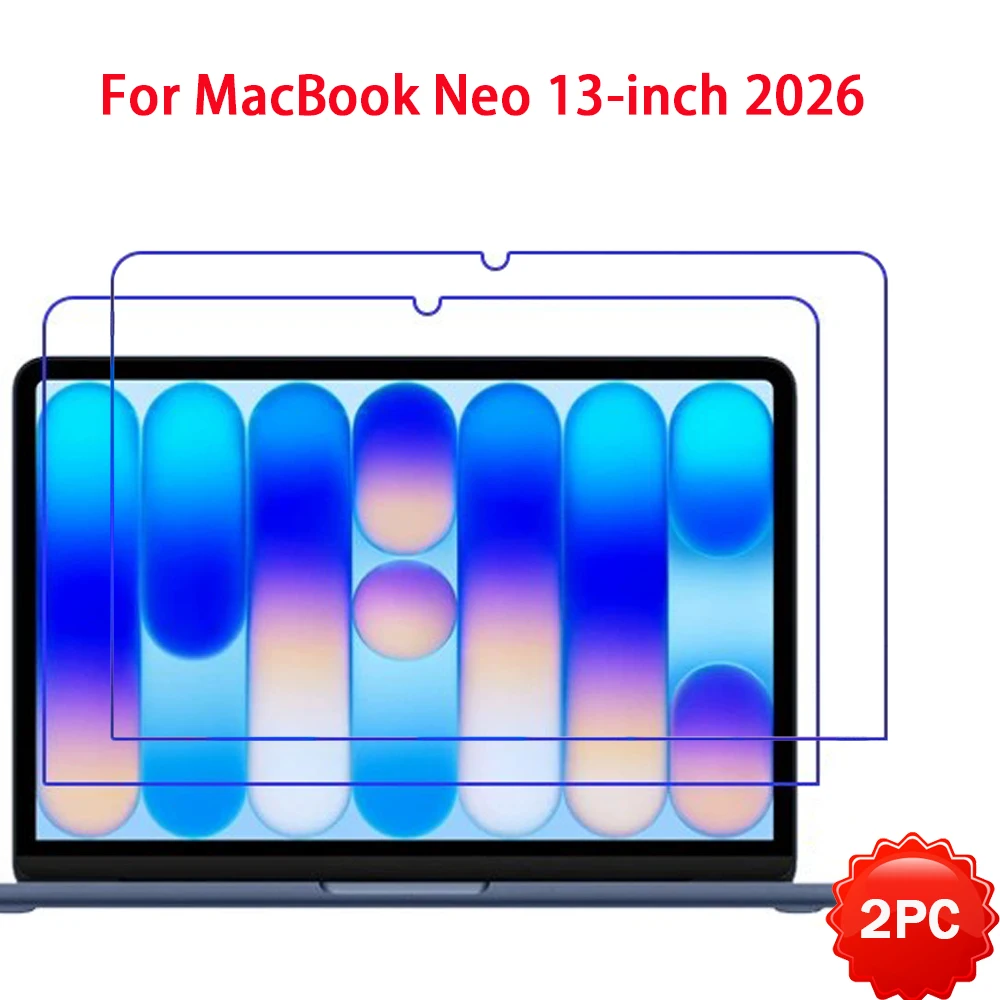 New 2PCS Anti Glare MATTE PET Screen Protector For MacBook Neo 13-inch 2026 Laptop Anti-Fingerprint Guard Cover Film
