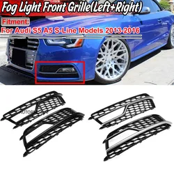 For Audi A5 S-Line S5 2013 2014 2015 2016 2017 Car Front Bumper Fog Light Grille Racing Grill Lamp Cover 8T0807681M 8T0807682M