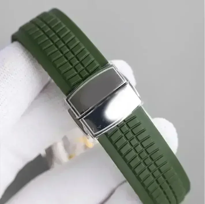 ساعات آلية أوتوماتيكية للرجال AQUANAUT 5167A ساعات رياضية من الفولاذ المقاوم للصدأ relogio حزام مطاطي أسود أزرق مخصص #6