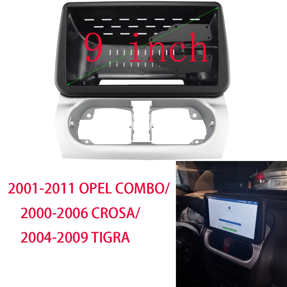 For 2001-2011 OPEL COMBO/ CROSA/TIGRA (9INCH) Car Radio Fascias Android GPS Stereo Player  Panel Dash Frame