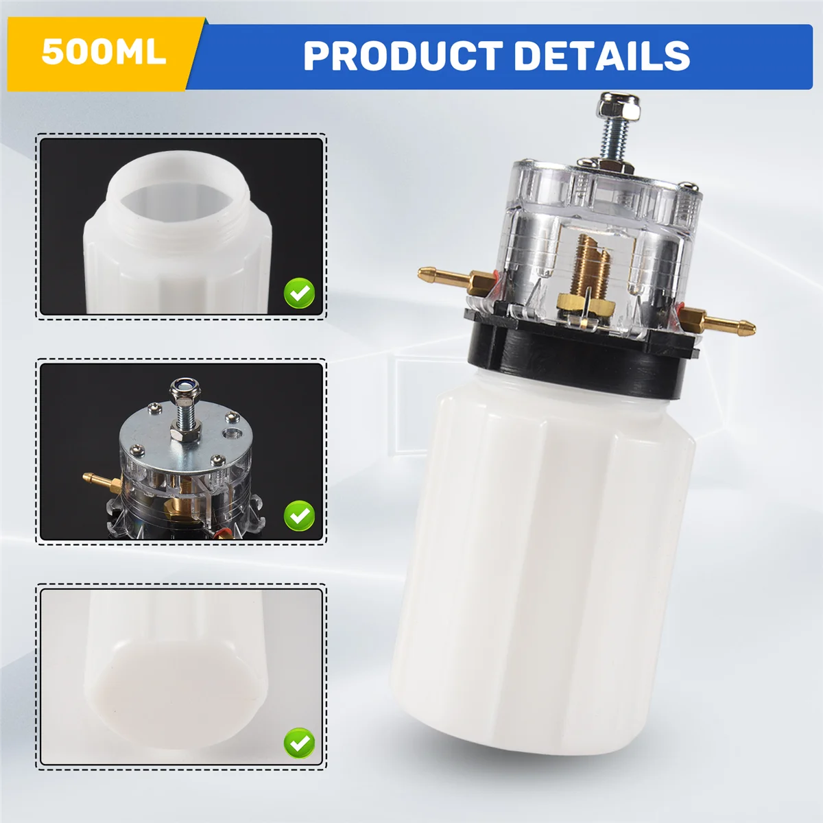 Qualitative Vacuum Pump Oil Pot 500Ml Milking Machine Plastic Oil Can for Cow Sheep Goat Milking Machine Accessory