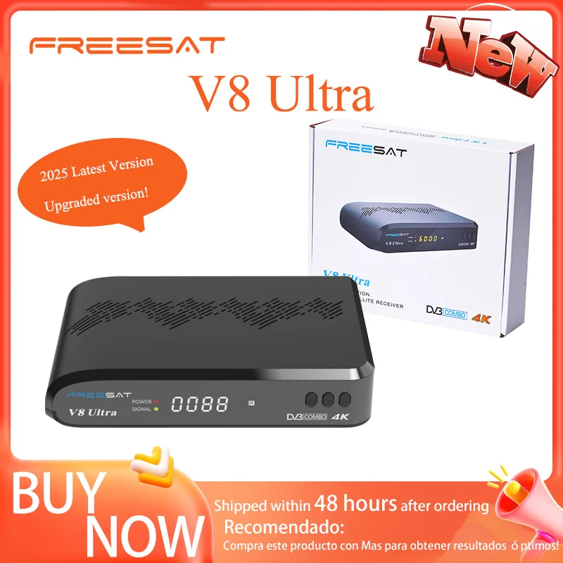 Супутниковый ресивер Freesat V8 Ultra 4K, DVB-S2X/T2/ISDBT/ATS-C, 4 ГБ ОЗУ, H.265, Multi - Language GTMedia V8 UHD szen mejorada Супутниковый ресивер Freesat V8 Ultra 4K, DVB-S2X/T2/ISDBT/ATS-C, 4 ГБ ОЗУ, H.265, Multi - Language GTMedia V8 UHD szen mejorada