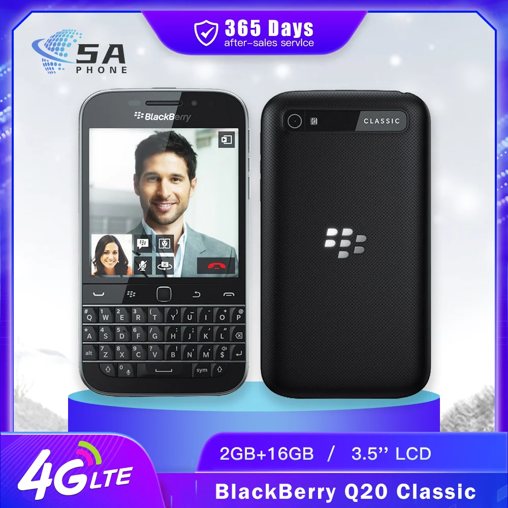 Original BlackBerry Classic Q20 4G LTE Mobile Phone 3.5