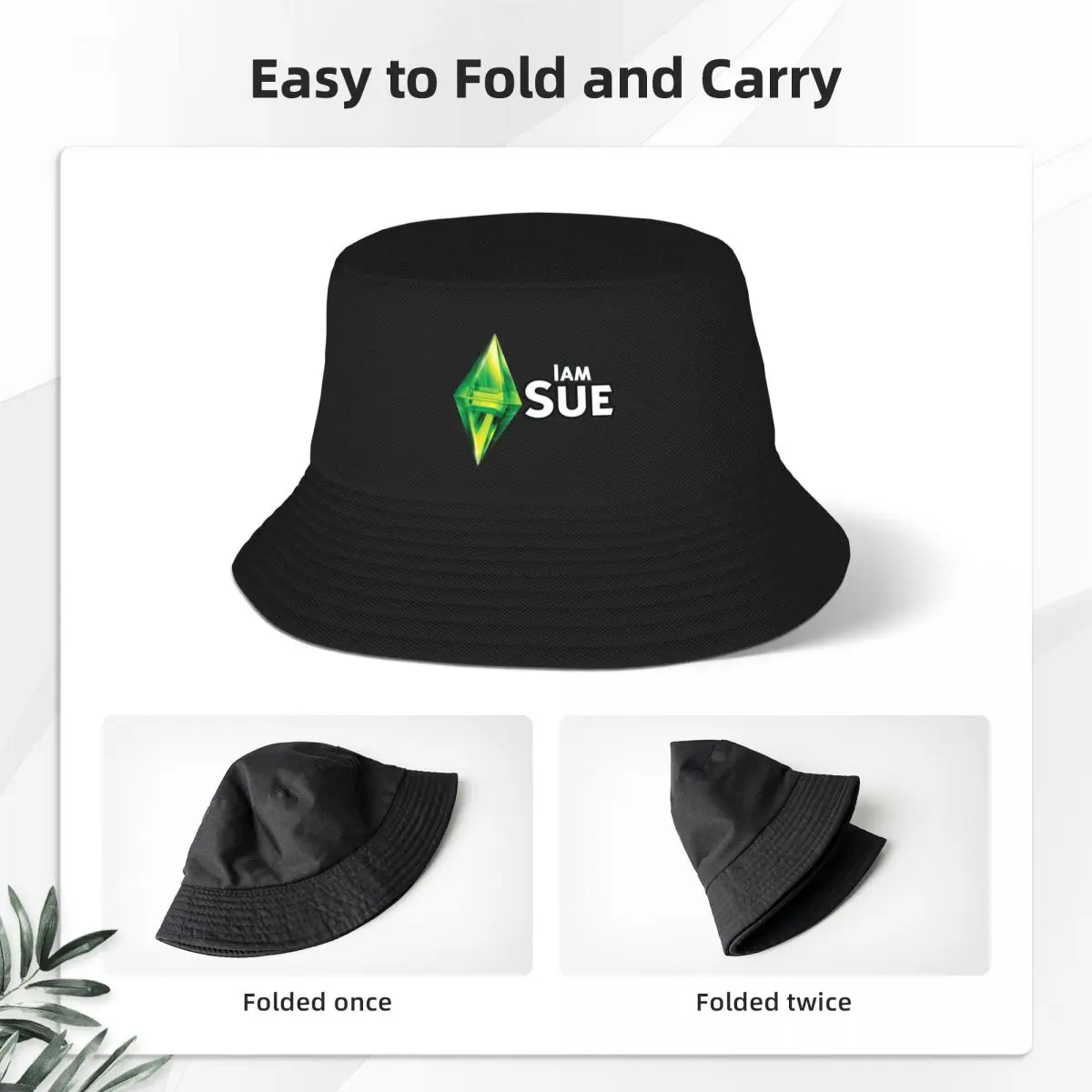 ฉัน Sue หมวกหมวกแก๊ปเบสบอลใช้ได้ทุกเพศหมวกชาวประมง Topi Bucket