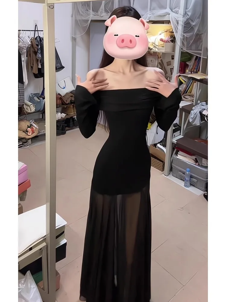 드레스 긴 소매 여성용 버건디 여름 모달 스파게티 스트랩 스모크드 사이드 슬릿 슬림핏 울트라 쇼트 밀레니엄 핫 걸 Y2K