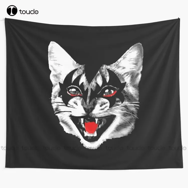 Rock Star Kitten 2 Tapestry Love Tapestry Tapestry Wall Hanging For Living Room Bedroom Dorm Room Home Decor Art Home Decoration