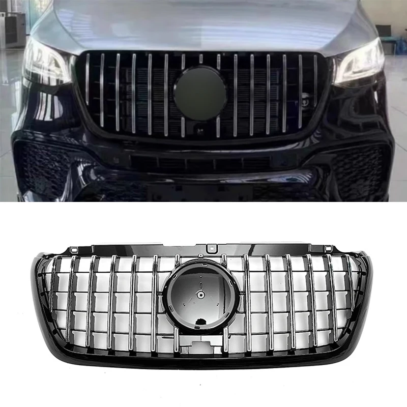 

Car Front Hood Grille Racing Grill Upgrade GT Style Grills For Mercedes-Benz Sprinter W907 2018 2019 2020 2021 2022 2023