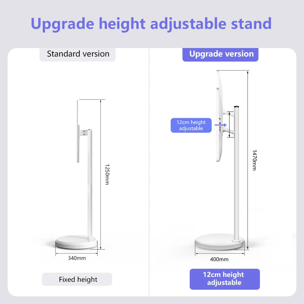 Smart TV 24 Inci Di Atas Roda Android 8-Core CPU Remote Control Layar Sentuh moni tor dengan Baterai 13MP Cam Era TV Portabel