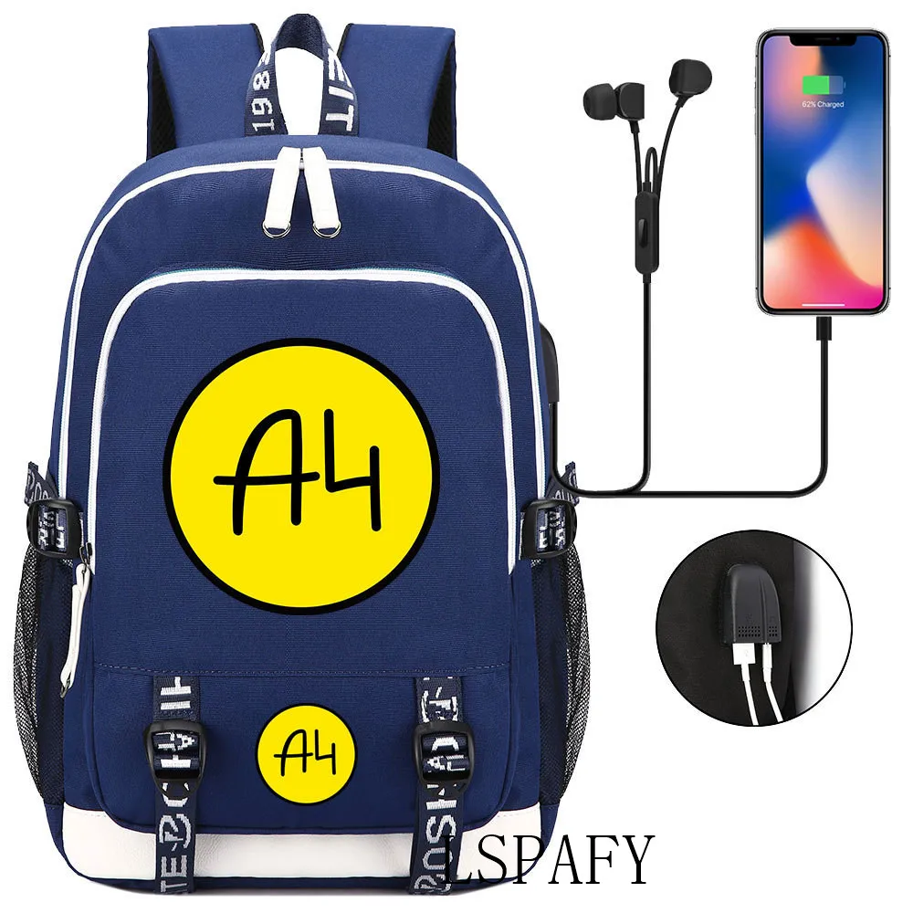 A4 Vlad school bags for girls Boys мерч а4 laptop backpack usb backbag children backpacks Capacity for Teenagers bag pack