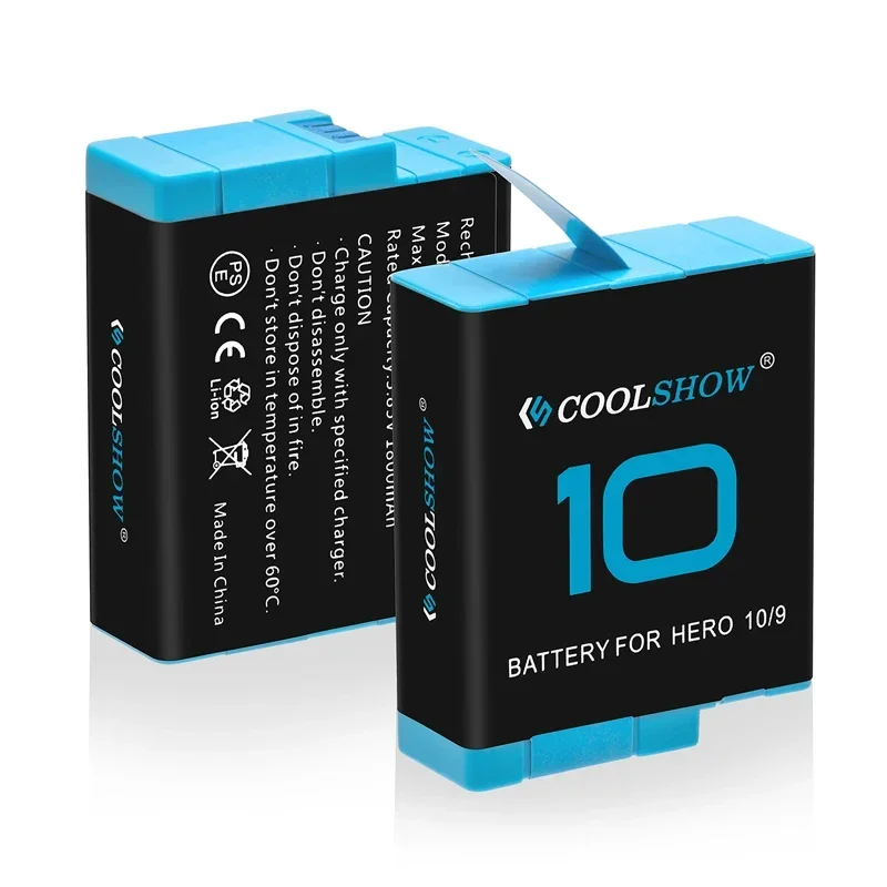 1800mah Battery For Gopro Hero10 Hero9 hero12 hero11 Go pro Accessories Sport Cameras For Gopro Hero 10 Battery Charger