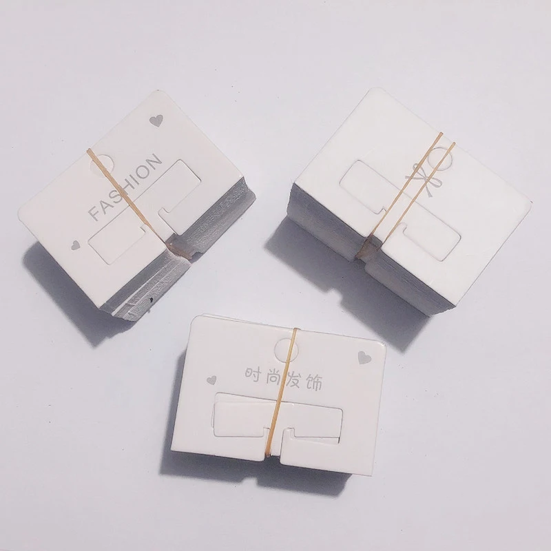 50Pcs Simple Hair Clip Packaging Paper Cards Fashion Hair Accessories Display Cards Hair Clip Cardboard Hairpin Tags Holders